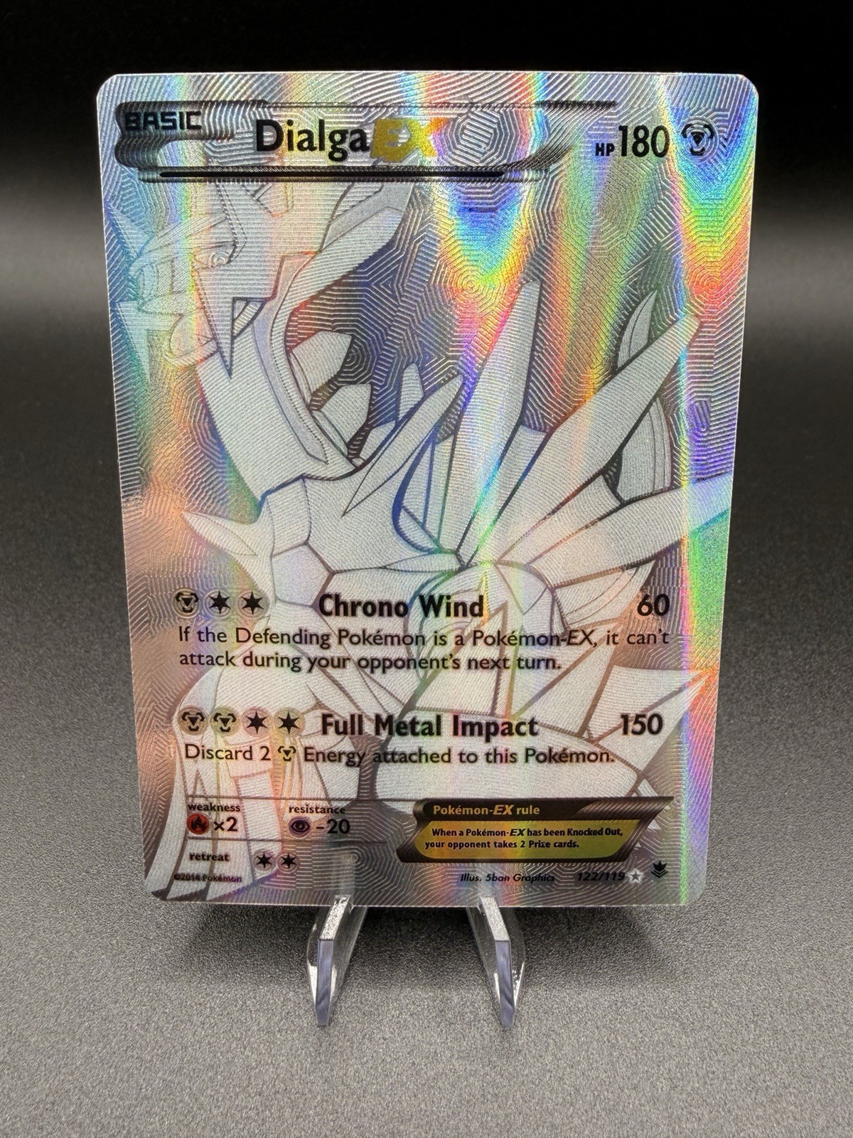 Pokémon TCG Dialga EX Full Art 122/119 Secret Rare Card XY Phantom Forces