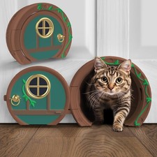 Stylish Cat Door for Interior Doors - Lockable, No Flap, Easy Install, Large for