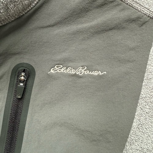 Eddie Bauer First Ascent Vest Mens Size Large Gray Fleece Full Zip Gorpcore - Picture 3 of 9