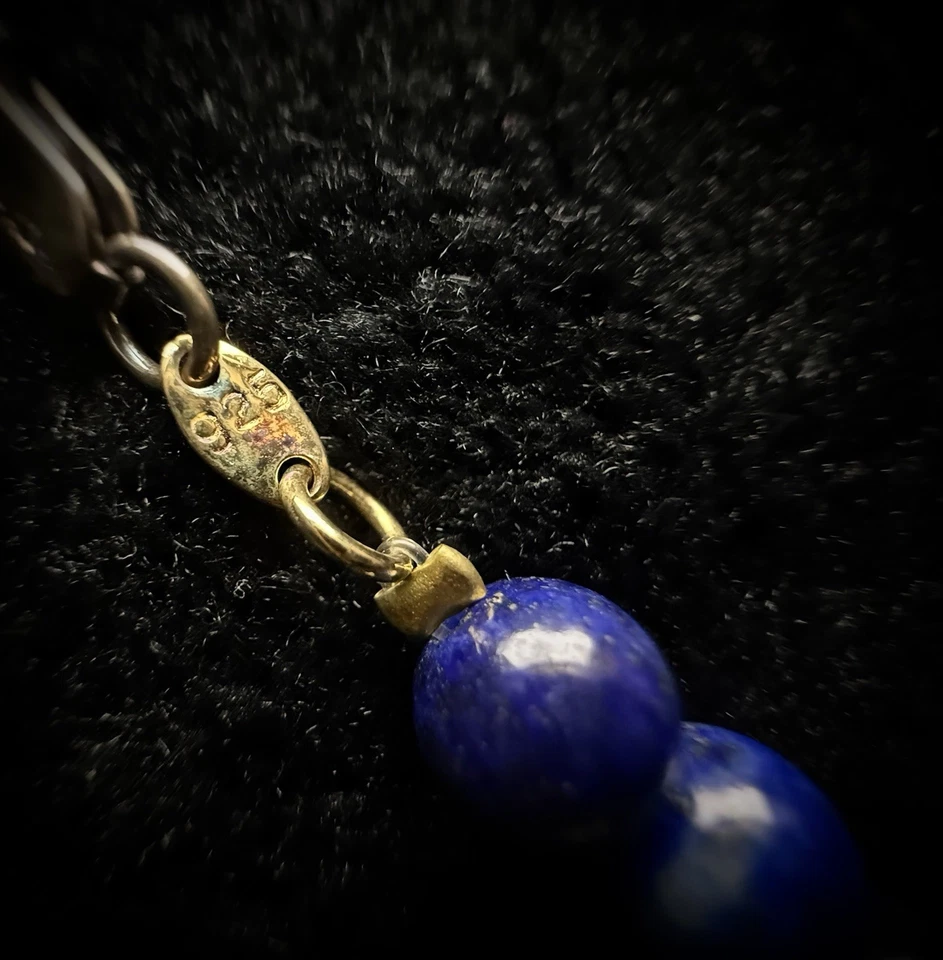 TECHNIBOND Lapis lazuli necklace 18” 9.25 NIB - Image 3 of 4