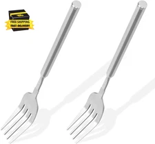 2Pcs Extendable Fork, 8.66-25.59 Inch Extra Long Handle Telescopic Expandable Fo