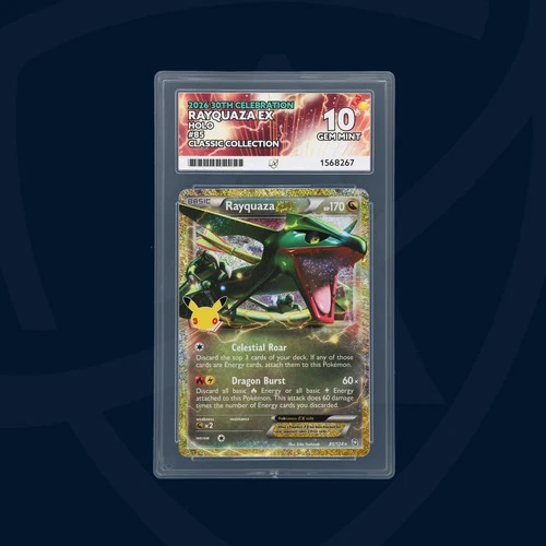Pokemon TCG Rayquaza EX 85/124 Holo 30th Celebration ACE 10 GEM MINT