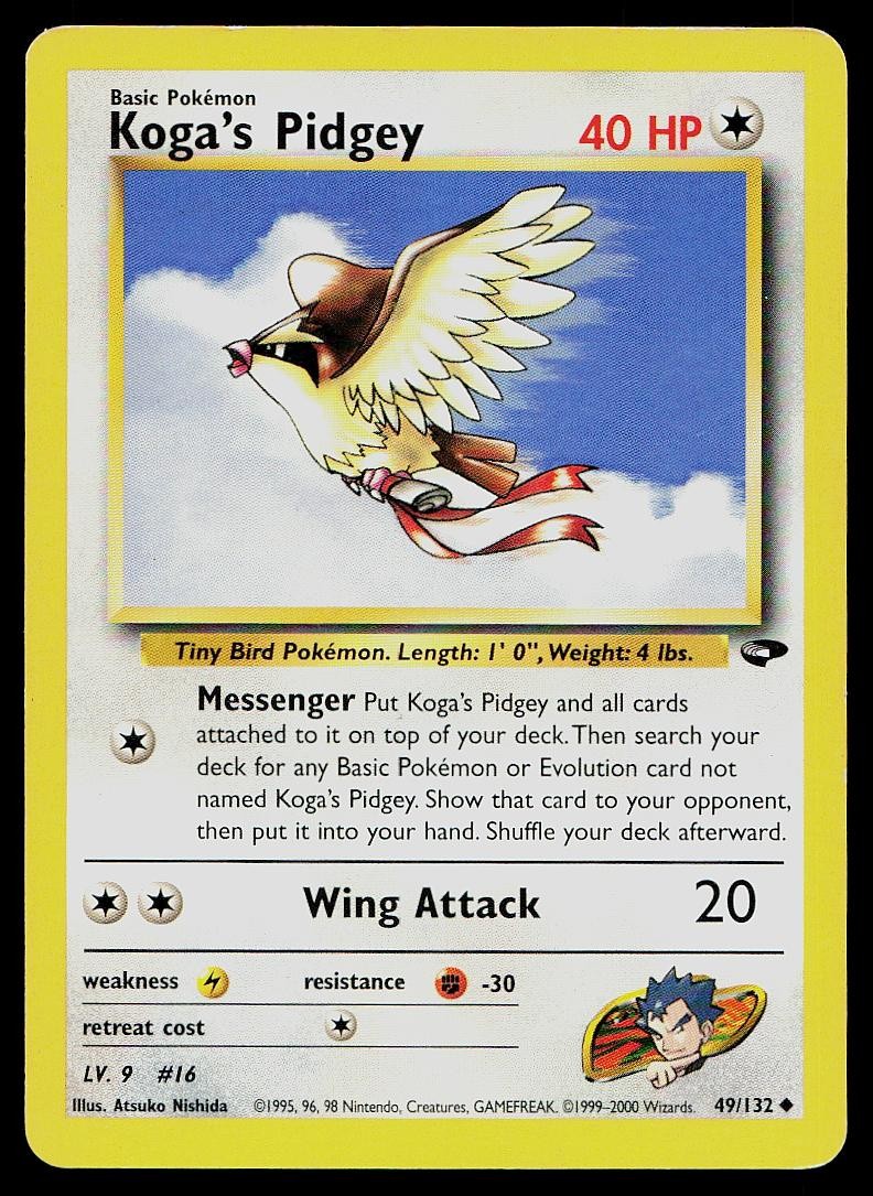 Pokemon Card Gym Challenge Koga's Pidgey 49/132 Uncommon