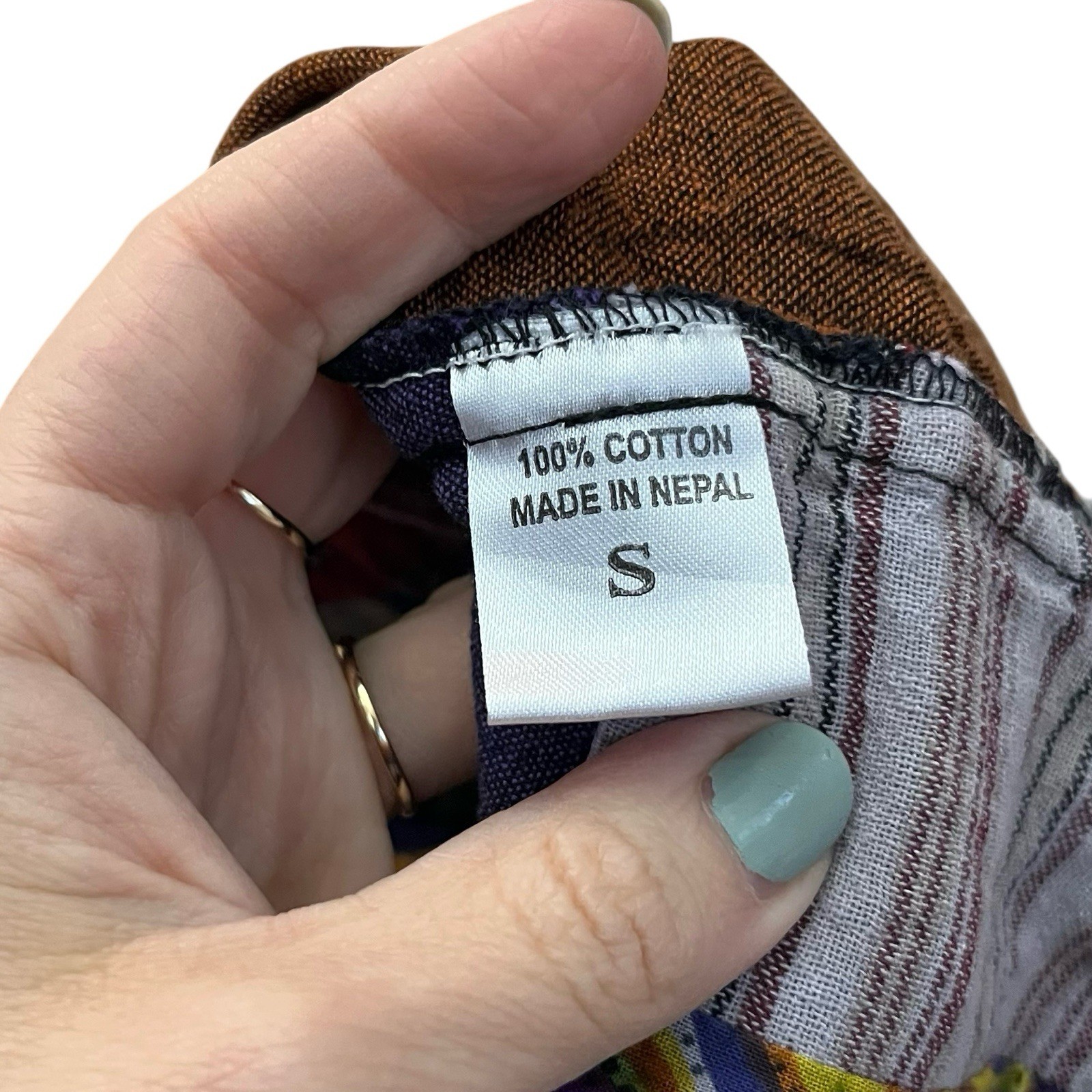 Rhea Boho Patchwork Overalls Small Straight Leg C… - image 10