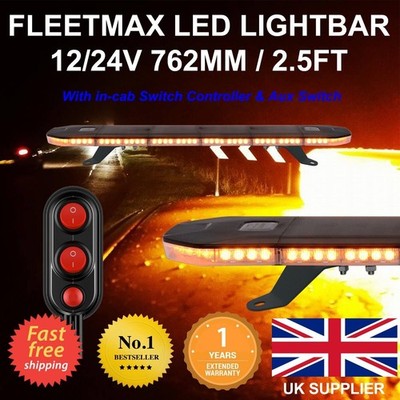 762 mm FleetMax LED Recovery gelbe Lichtleiste R65 blinkende Leuchtfeuer Schalter 12/24 V