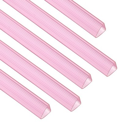 10Pcs 13x15mm Binding Bars, 120 Sheets Capacity, Transparent Red