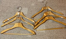 Lot 6 Vintage SETWELL Heavy Wooden Suit Jacket and Pants Hangers 18 Classic