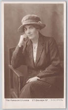 Woman Portrait England UK Real Photo Postcard RPPC