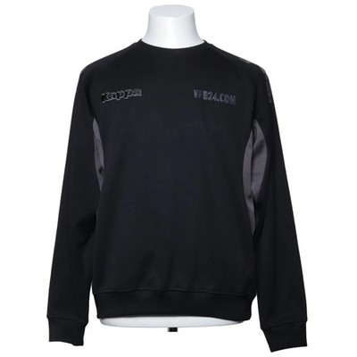 Kappa, Sweatshirt, Größe: L, Schwarz/Grau, Polyester, Print, Herren #LYH