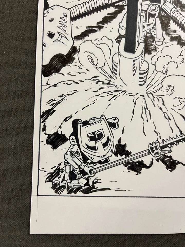 LEGO Bionicle: Quest for the Mask ARTE ORIGINAL Nui Jaga vs. Whenua tarjeta coleccionable Foto 4 de 4