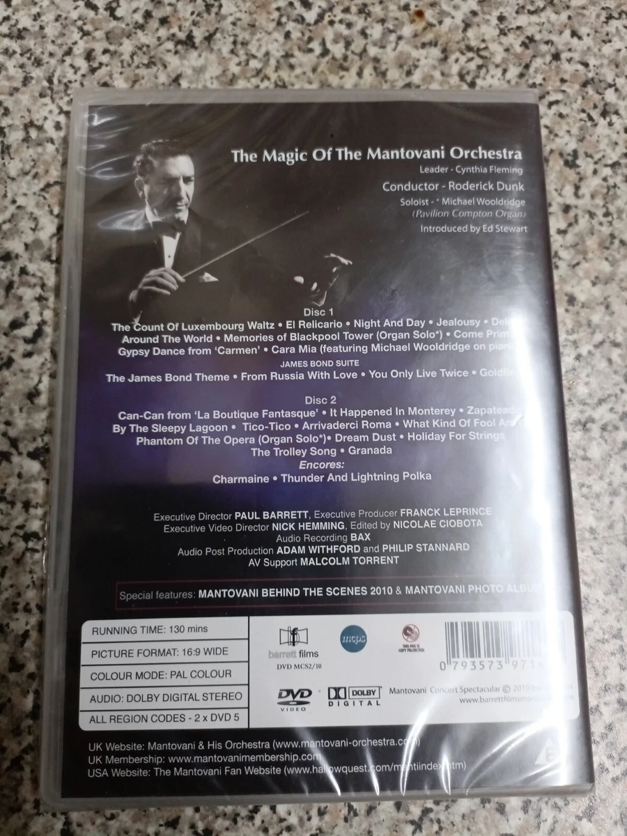 MANTOVANI CONCERT SPECTACULAR LIVE AT THE PAVILLION THEATRE DVD.