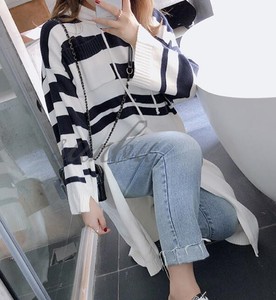 d'automne rayures pull sur grande imprimés manteaux longue Les capuche femmes Sz à Sz veste AUHTg5wnq