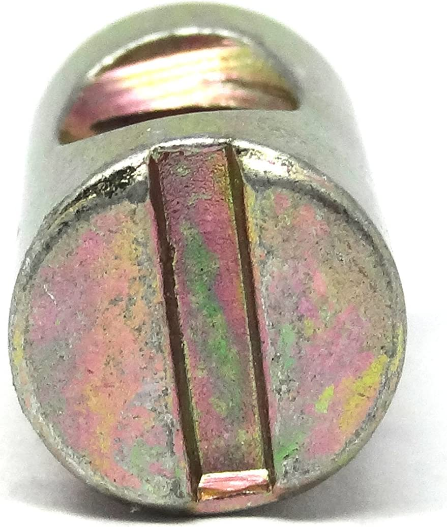 10Pcs M6 Barrel Bolts Cross Dowel Slotted Furniture Nut for Beds Crib