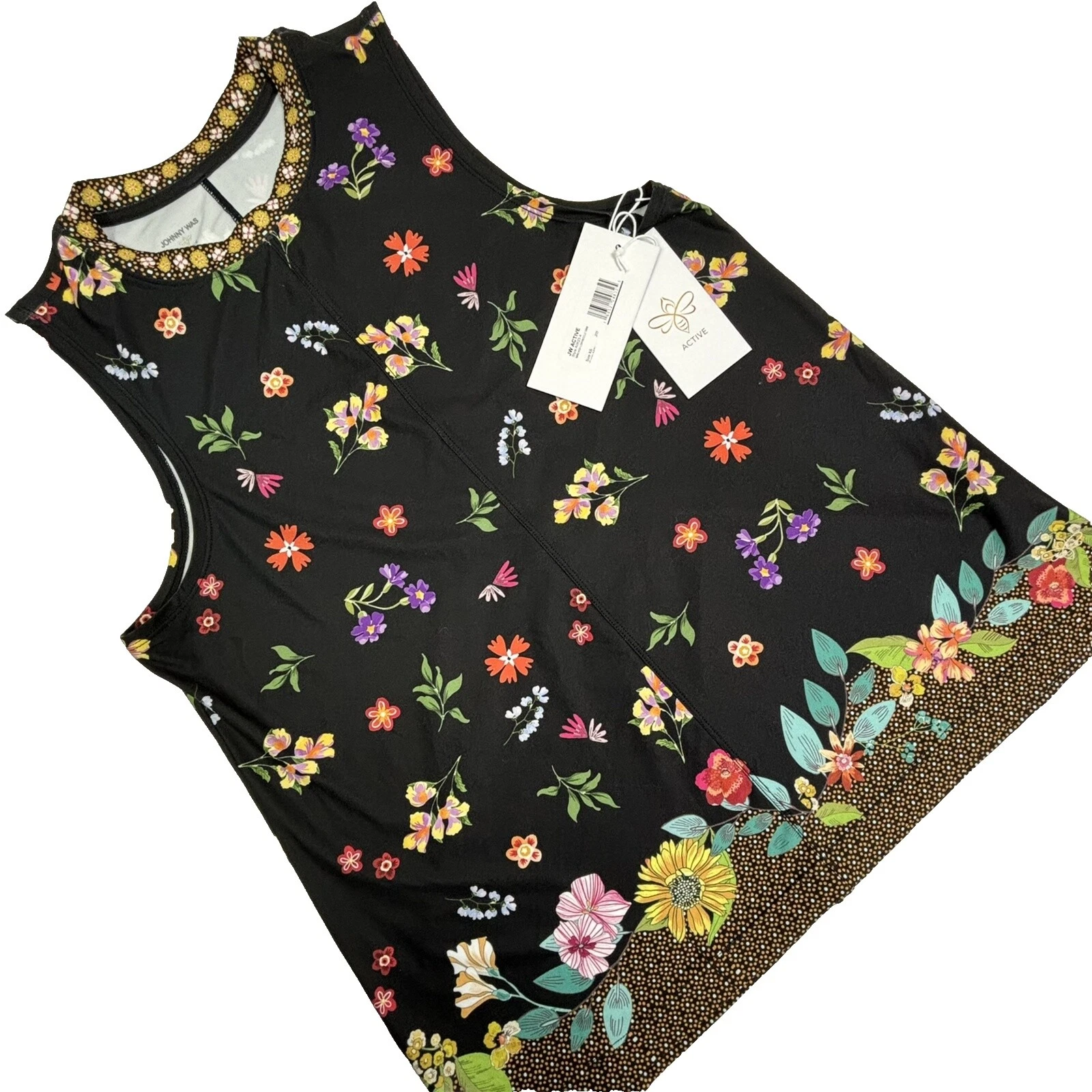 Топы на бретельках с цветочным узором для женщин Johnny Was