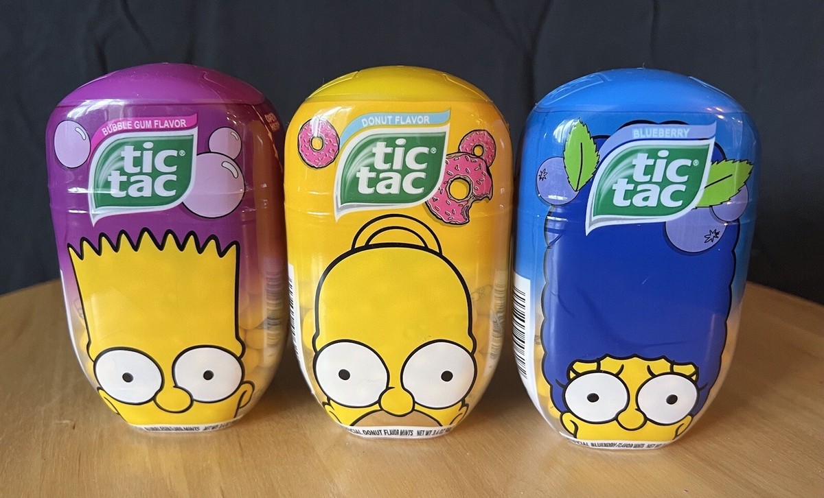 VHTF 2019 UNOPENED Tic Tac Mints THE SIMPSONS Limited Edition