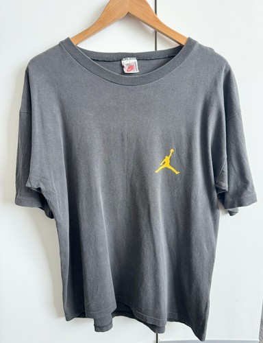 Vintage Nike Jordan Jumpman Tee Tshirt Black League Scoring Champion 1986 Large - Picture 3 of 6