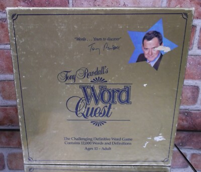 Vintage Tony Randall's Word Quest Board Game -  (1984)