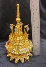 Thai Dance Headdress Gold Crown Ram Thai Costume Detailed craftsmanship