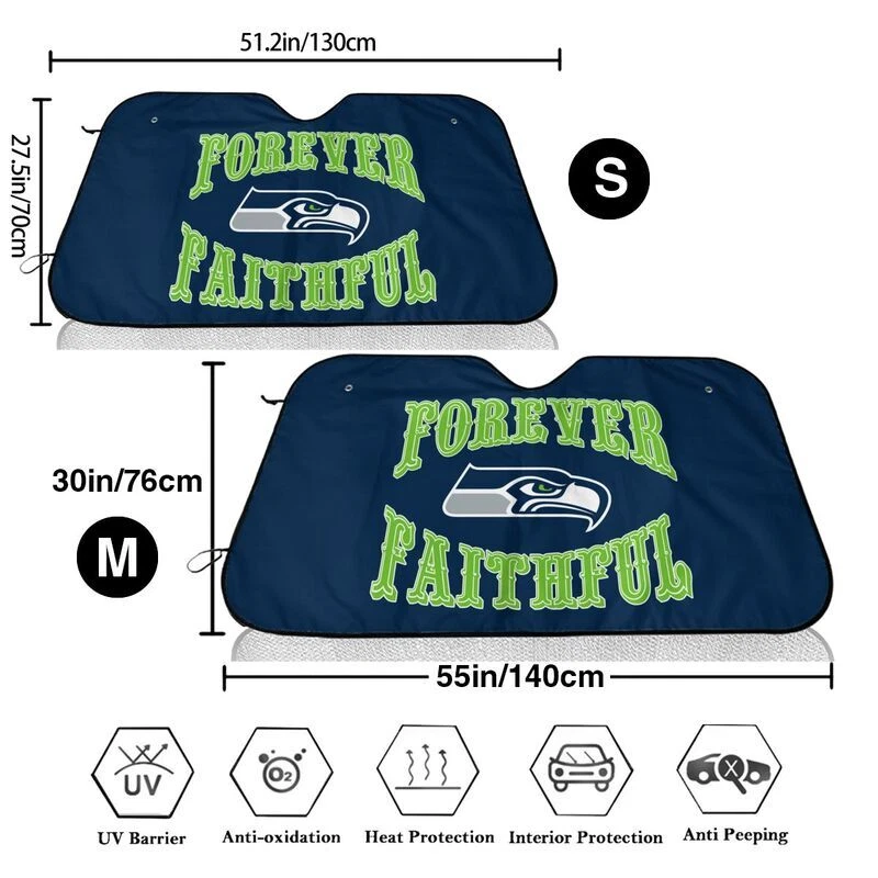 Seattle Seahawks Car Windshield Sunshade Heatproof
