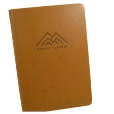 Brown leather Budget Planner Budget Book  12-Month Finance Expense Tracker 8x5
