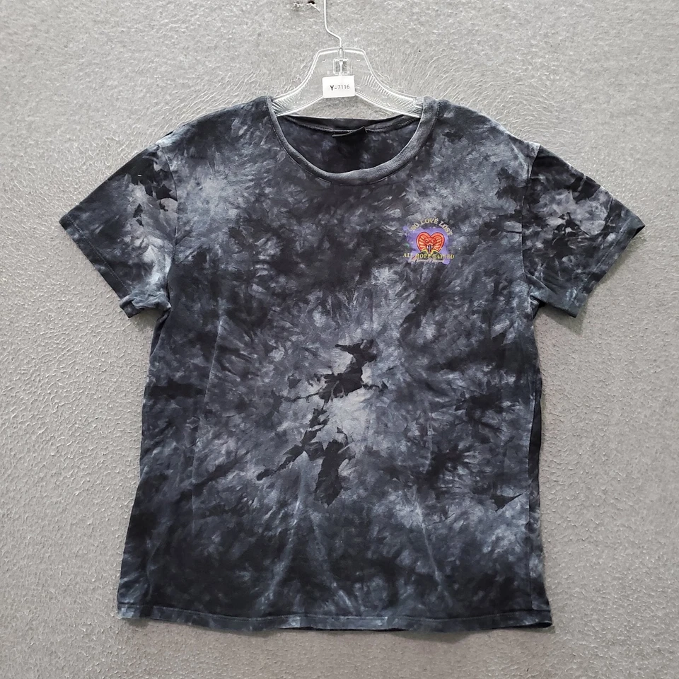 Camiseta Empyre Mujer Top M Gris Tie Dye Serpiente Calavera No Amor Perdido Toda Esperanza Ganada Foto 2 de 4