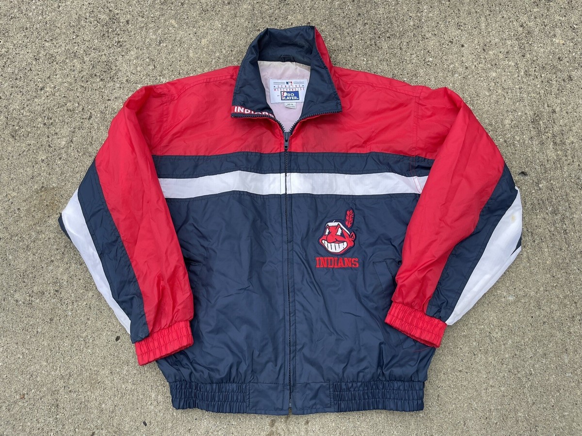 インディアンス　Cleveland Indians ジャケット ワフー Cleveland Indians pullover Windbreaker Jacket Chief Wahoo