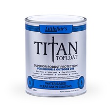 Littlefair's Waterproof Clear Wood Varnish - Polyurethane Titan Topcoat - Satin