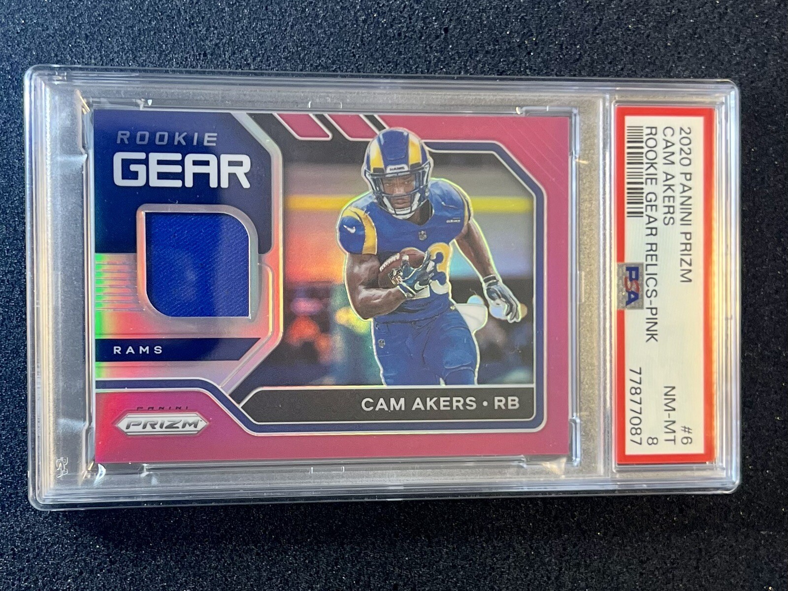 Cam Akers Panini Prizm Rookie Gear Relics #6 Pink