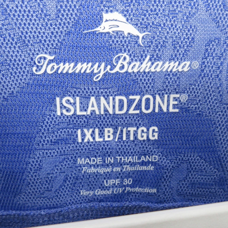 Tommy Bahama Island Zone Printed Polo Shirt Mens 1XLB Palm Coast Tropical Golf - Image 2 of 4