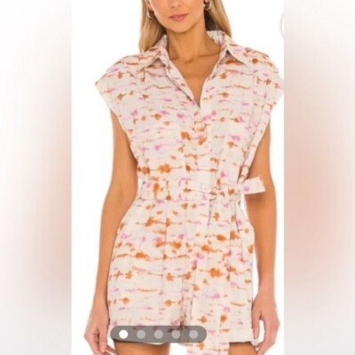 Blank NYC Linen Blend Rooftop Party Romper 1X