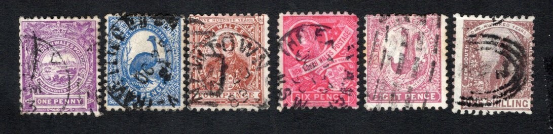 Australia New South Wales 1888 stamps SG#253-258 START15%ONLY used CV=28$