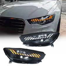 For Audi A6 C7 S6 RS6 2012-14 15 Sequential with Animation DRL HC LED Headlights
