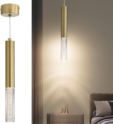 Moderner einfacher Gold Zylinder Kronleuchter, 3 Farben 3000k/4500k/6500k 1er Pack