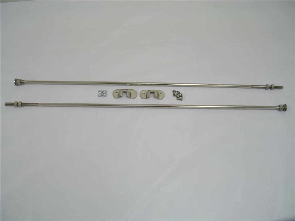 Firewall Radiator Rod Mount 1932 - 1939 Ford Radiator Firewall Support Rod Kit with Stainless ...