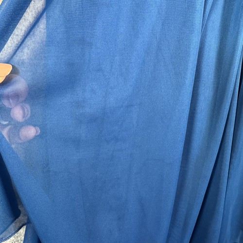 Abito da ballo elegante B taglia 7 ciao basso blu trasparente strass perline hoco sera Y2K - Foto 5 di 16