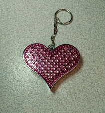 SUREGUARD DIAMANTE HEART PERSONAL ATTACK ALARM KEYRING SG360 LOUD TESTED WORKS