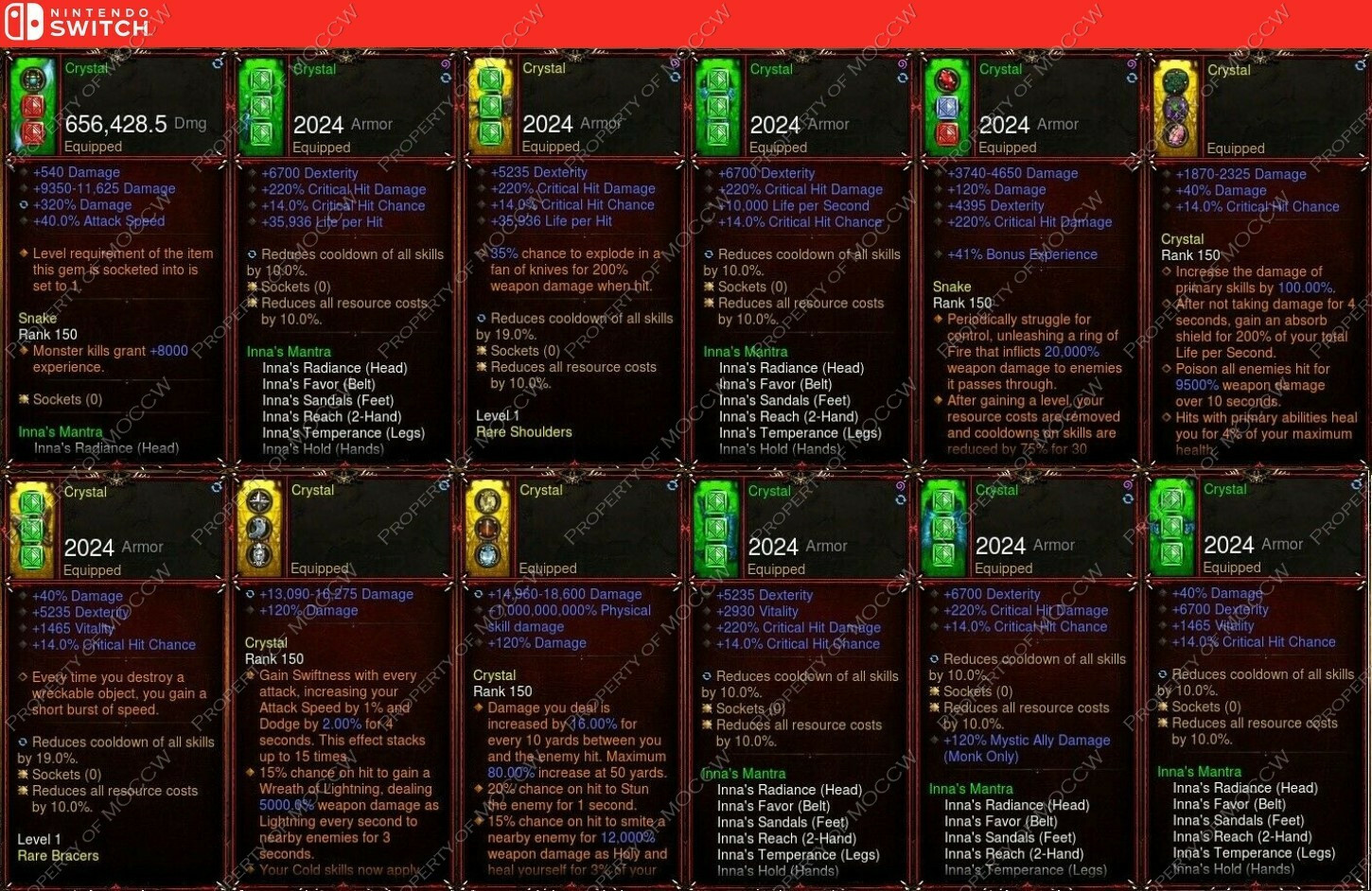 Diablo 3 Nintendo Switch – Fully MODDED Primal Inna’s Mantra Monk Set ...