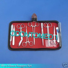 9 PCS MINOR SURGERY TOOL SET KIT MEDICAL SURGICAL INSTRUMENTS EXCELLENT DS-732