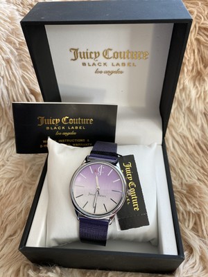 Juicy Couture Black Label Women S Jc 1015ompr Silver Purple Mesh Bracelet Watch Ebay