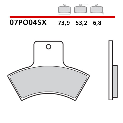Paire Plaquette de Frein Arrière BREMBO Polaris Xplorer L 4X4 400 00> - Photo 1/7