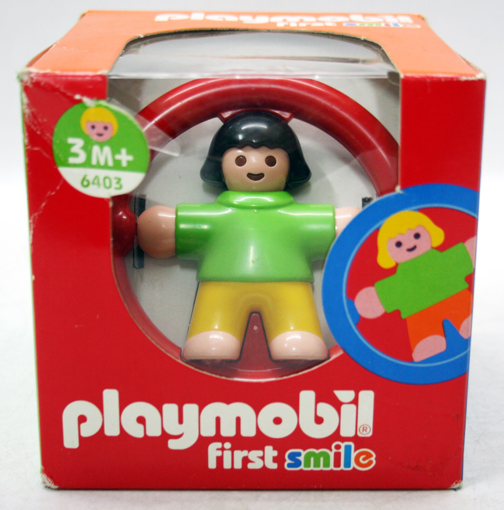 RARE 2000 PLAYMOBIL FIRST SMILE 6403 RATTLE GRIP TEETHING BABY