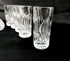 Tequila Vodka set of 6 Whiskey Cognac 1,7oz / 50ml Shot Glasses Bohemian Crystal