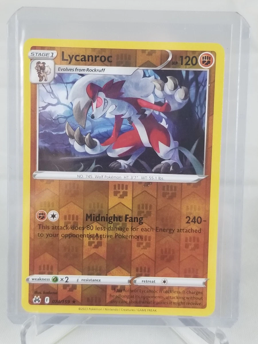 Lycanroc Hp 120 Holo #74 Pokemon Card 2023 | eBay