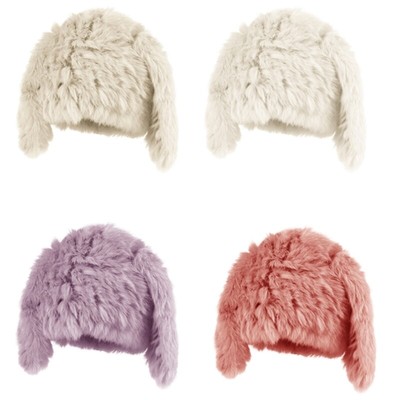 Rabbits Ears Hat Funny Plush Hat Unisex Animal Ears Flap Hat Softable Warm Hat
