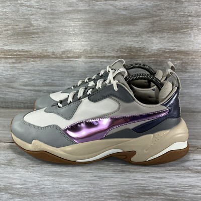 Puma Womens Thunder Electric White Pink Lavender Cement Sneakers Size 9.5