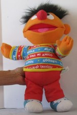 EUC 1995 Vintage TYCO Bilingual ERNIE 15" SESAME STREET Not Working Correctly