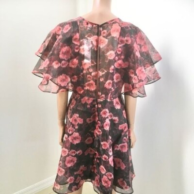 topshop pink organza dress Oh Wow Organza Baby Doll Mini Dress Blue / Small