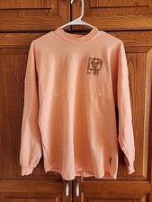 Walt Disney World Spirit Jersey Pink Peach Rose Gold Puffy Glitter Women's Sz XS