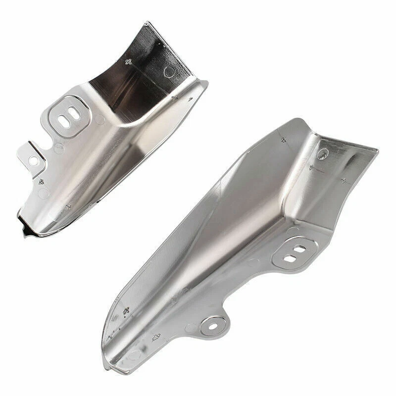 Deflectores de calor de aire de marco medio cromados para Harley Touring Electra Glide 2001-2008 Foto 4 de 4