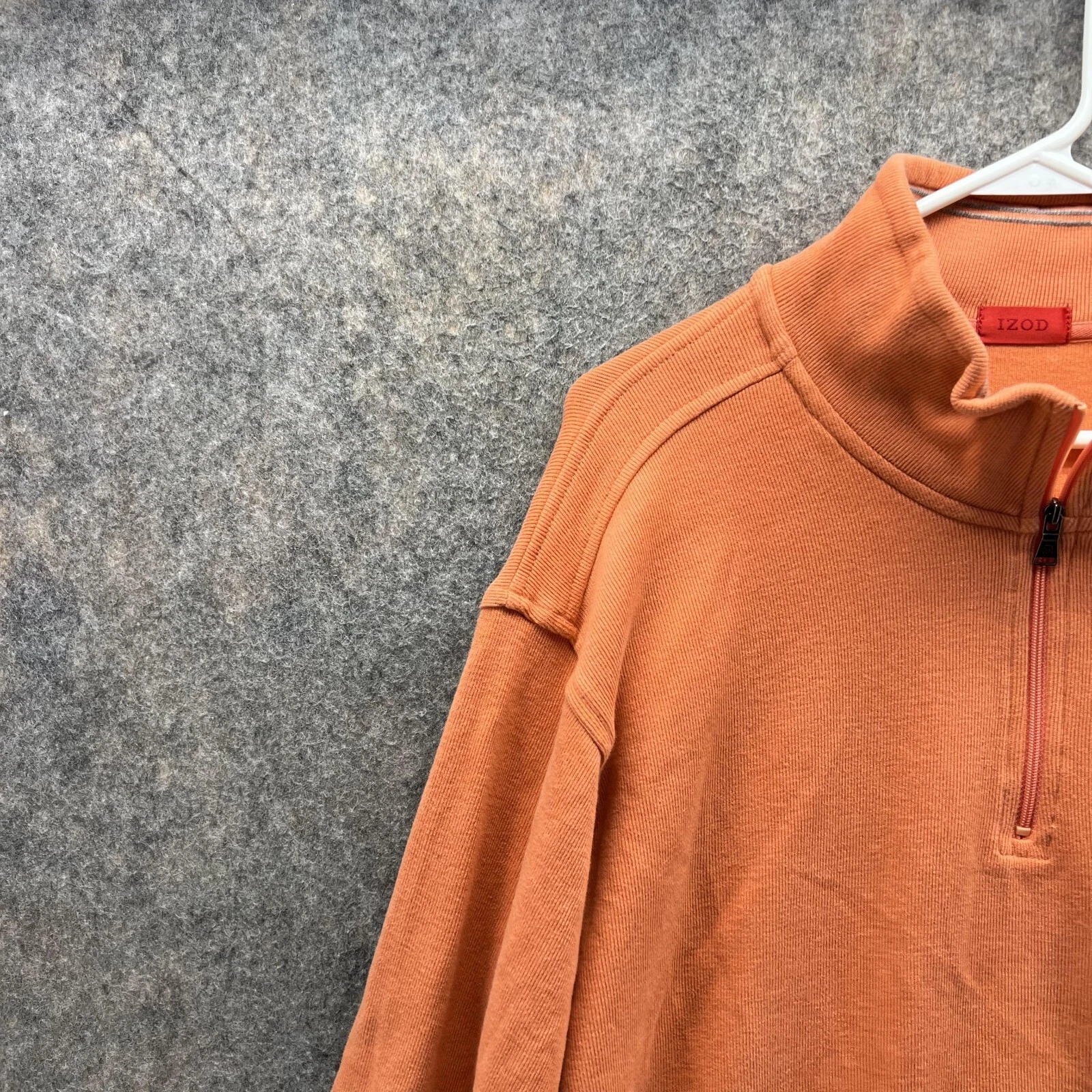 VETEMENTS Felpa Izod Uomo Extra Large Adulto Arancione Pullover 1 4 Cerniera Cotone XL